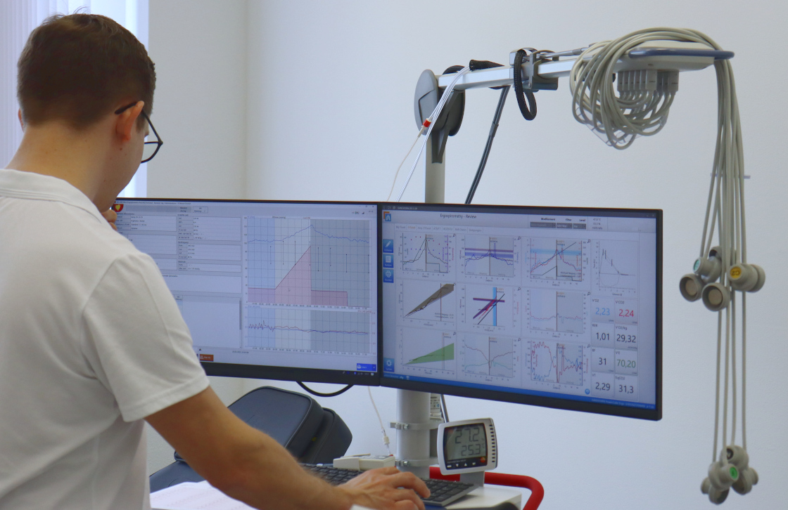 Moderne Funktionsdiagnostik wie z.B. die Spiroergometrie